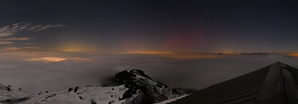 L'aurora boreale visibile dalle Alpi