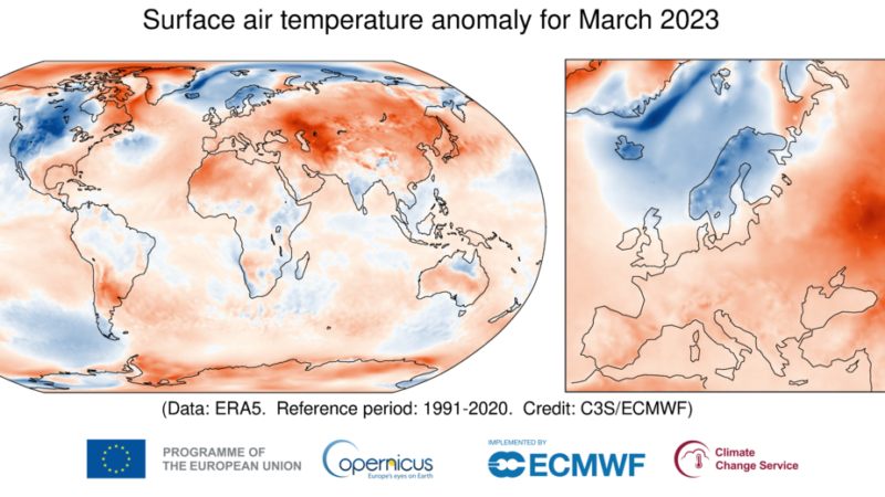 Marzo 2023, il secondo più caldo a livello globale