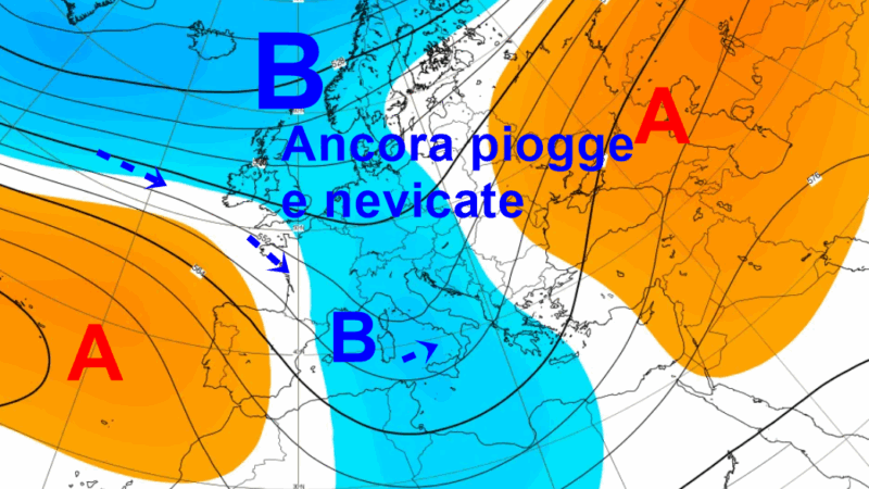 Altre perturbazioni e temperature in altalena
